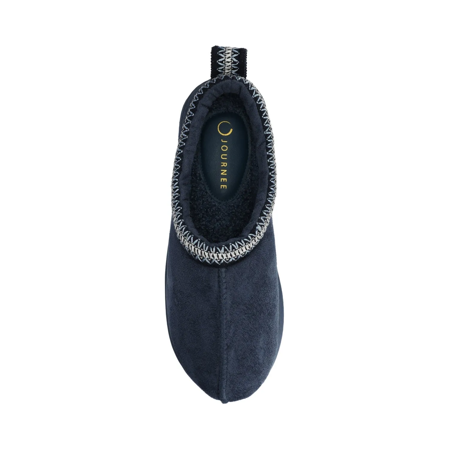 CONNWAY SLIPPERS IN FAUX SUEDE - Navy Faux Suede sold by Journee Collection product image thumbnail 4
