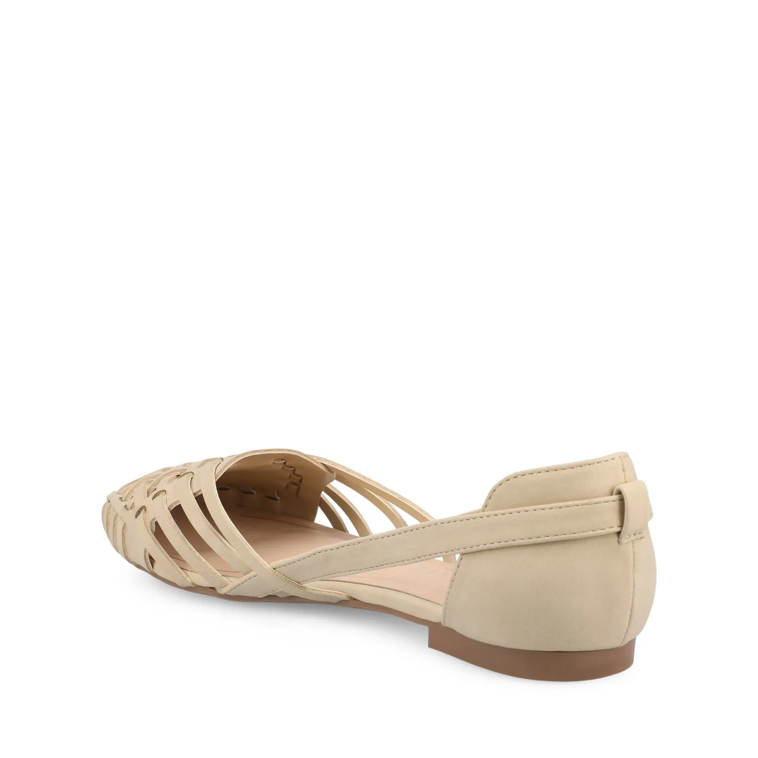 EKKO WOVEN FLATS IN VEGAN LEATHER - Sand Nubuck sold by Journee Collection product image thumbnail 3