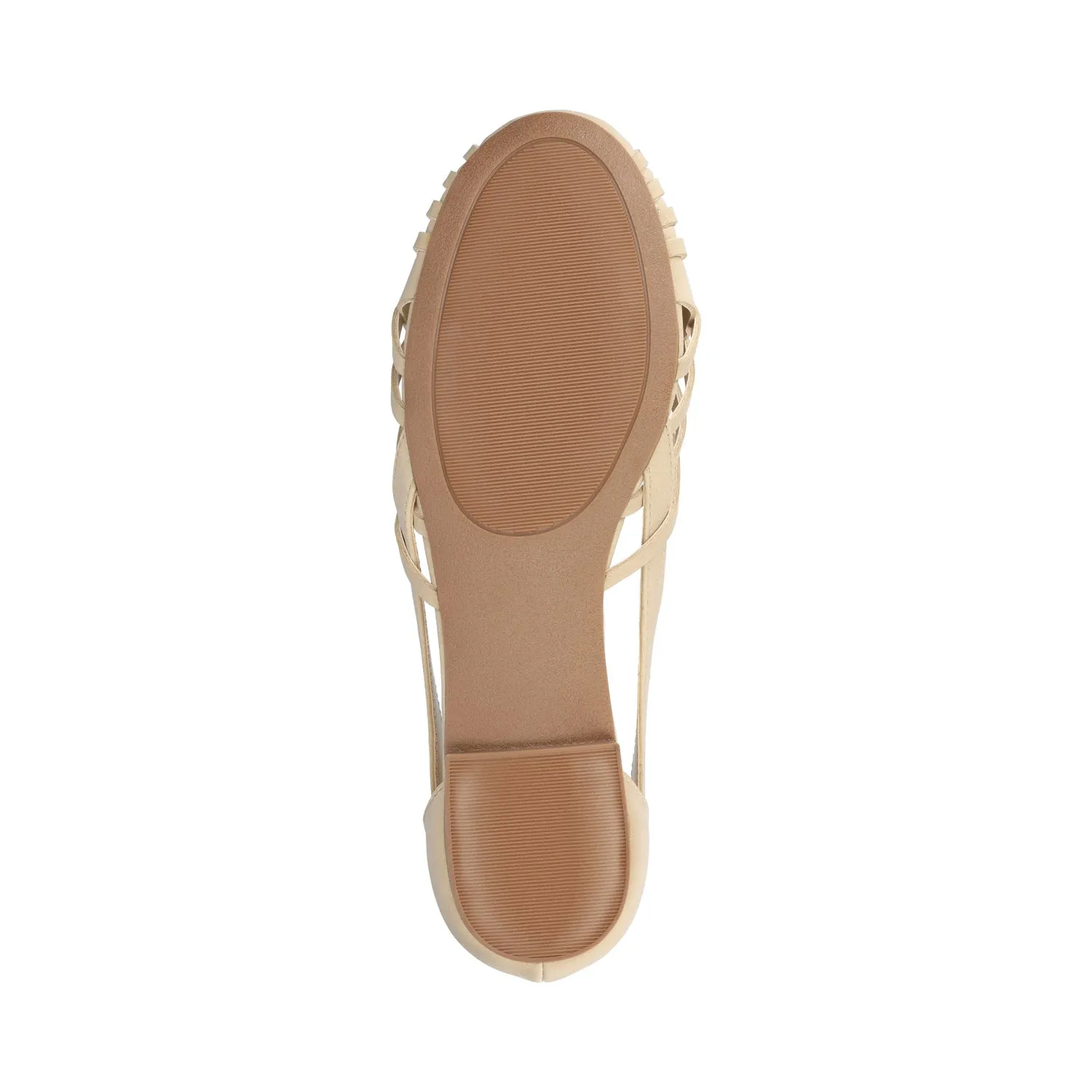 EKKO WOVEN FLATS IN VEGAN LEATHER - Sand Nubuck sold by Journee Collection product image thumbnail 5