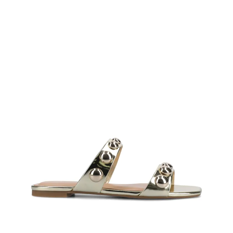 FRIDA SLIP ON SANDALS - Gold made by Journee Collection