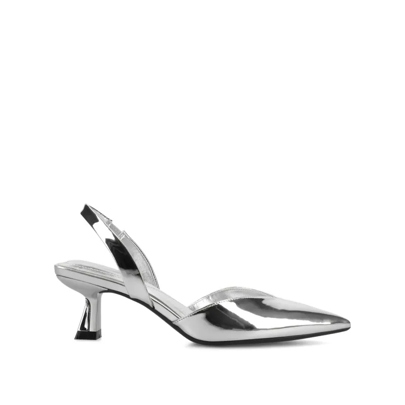 FALLON SLING BACK HEELS - Silver made by Journee Collection