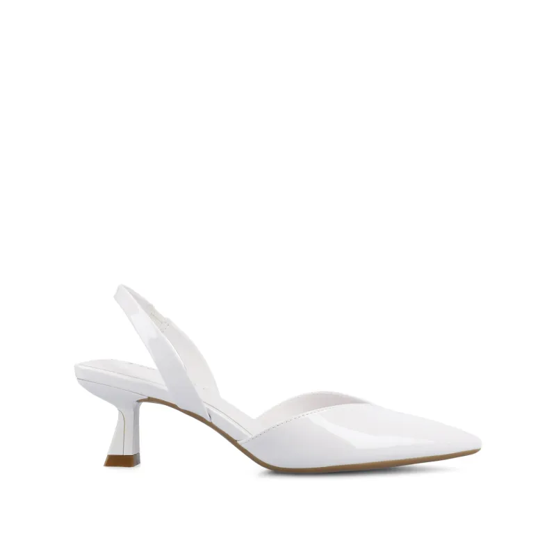 FALLON SLING BACK HEELS - White made by Journee Collection