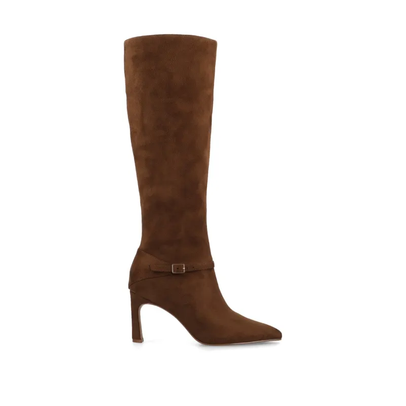 ELARA KNEE HIGH DRESS BOOTS-Tan made by Journee Collection