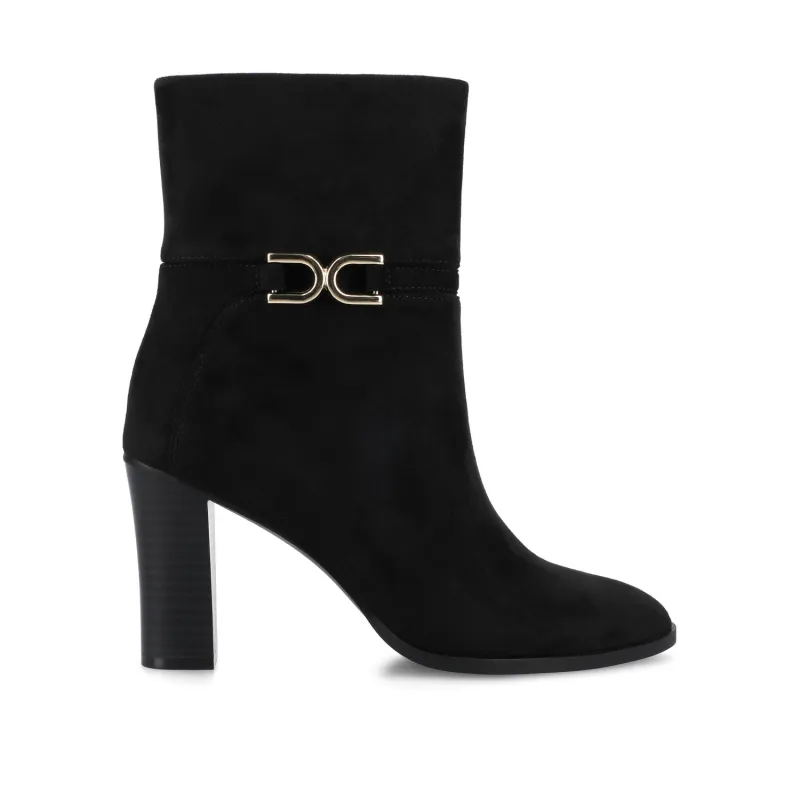 FREYJA ANKLE BOOTIE - Black Suede made by Journee Collection