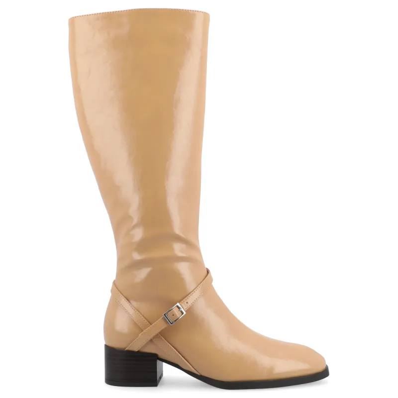 RHIANAH KNEE HIGH BOOTS IN X-WIDE CALF sold by Journee Collection