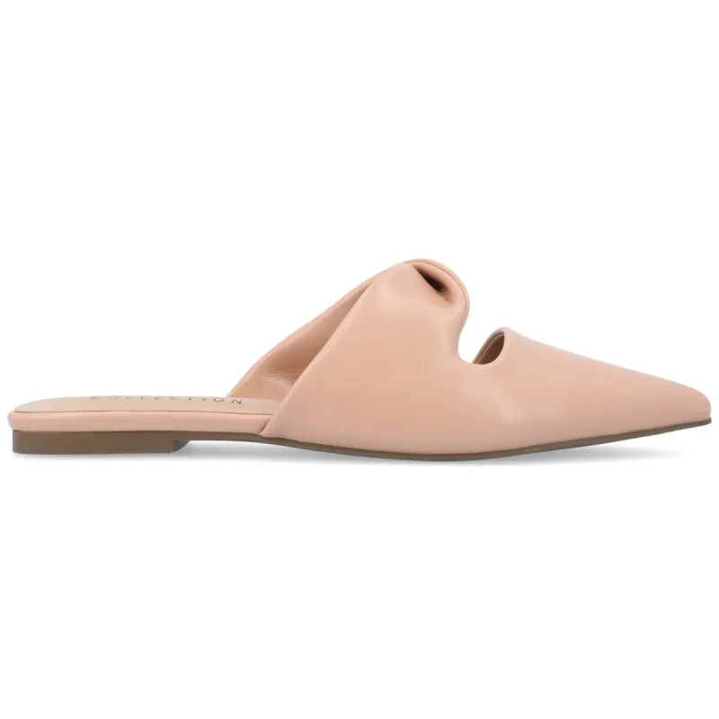ENNISS MULE FLATS IN VEGAN LEATHER sold by Journee Collection