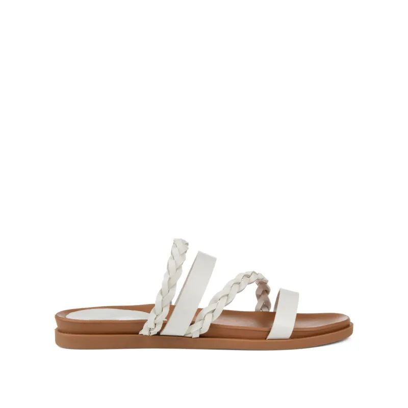 COLETTE SLIDE SANDALS IN VEGAN LEATHER sold by Journee Collection