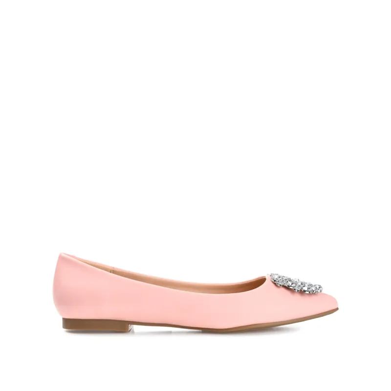 RENZO DRESSY BALLET FLATS IN WIDE sold by Journee Collection