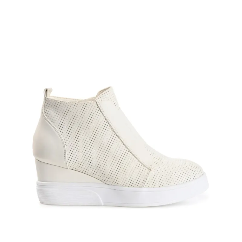 CLARA WEDGE SNEAKERS IN VEGAN LEATHER sold by Journee Collection