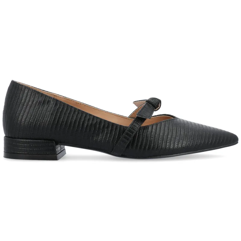 CAIT BALLET FLATS IN FAUX LIZARD sold by Journee Collection