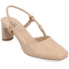 MARGEENE SLINGBLACK HEELS IN FAUX LEATHER sold by Journee Collection