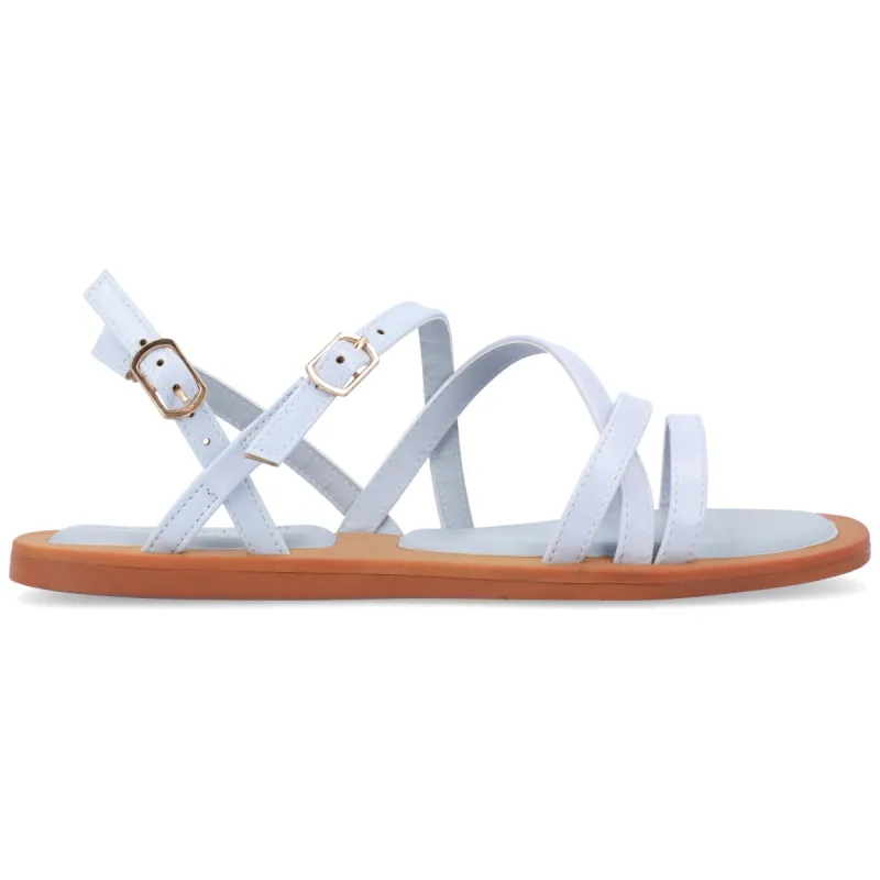 ENNID MULTI STRAP SANDALS IN FAUX LEATHER sold by Journee Collection