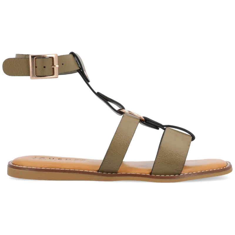 ELEANORA GLADIATOR SANDALS IN FAUX LEATHER sold by Journee Collection