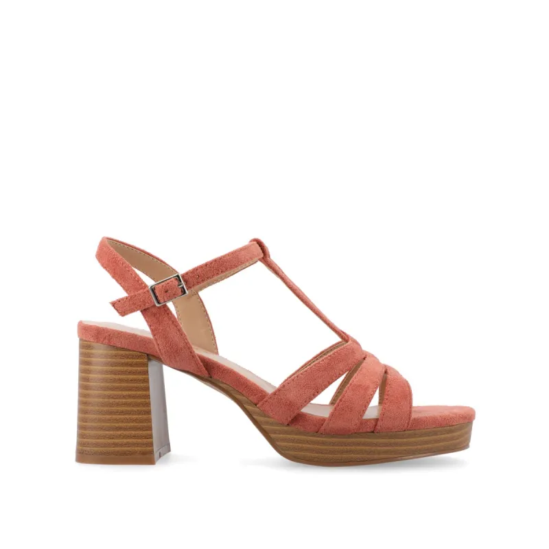 ALYCE HEELED SANDALS IN FAUX SUEDE sold by Journee Collection