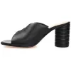 KARAH BLOCK HEELED MULES IN LEATHER sold by Journee Collection