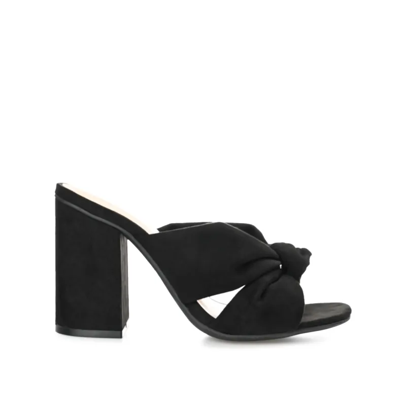 TABITHEA HEELED SANDALS IN FAUX SUEDE sold by Journee Collection
