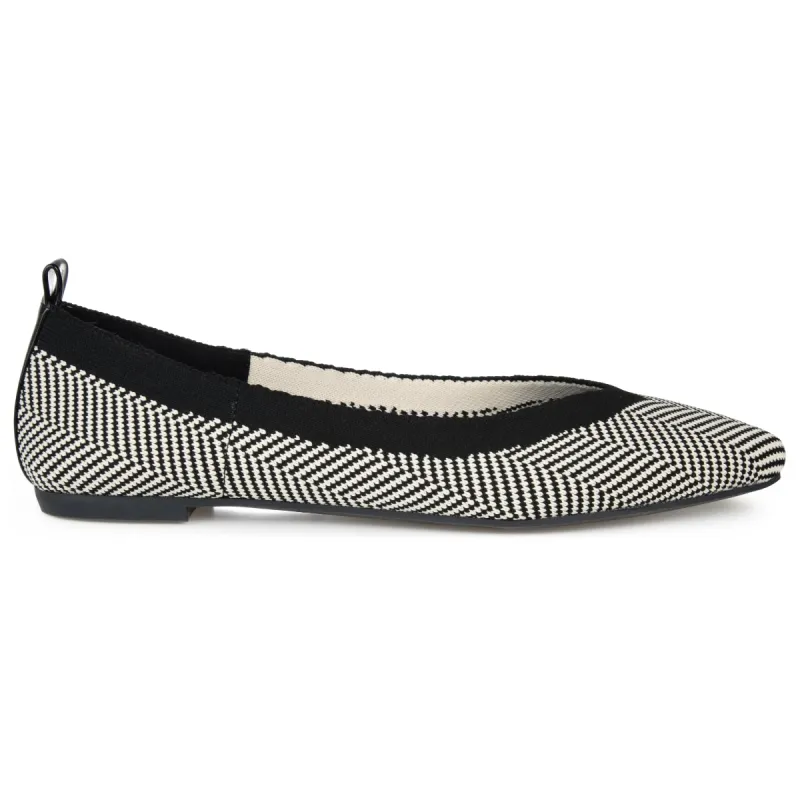 KARISE KNIT FABRIC FLAT IN WIDE sold by Journee Collection