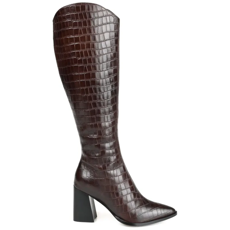 LAILA LEATHER BOOTS IN WIDE CALF sold by Journee Collection