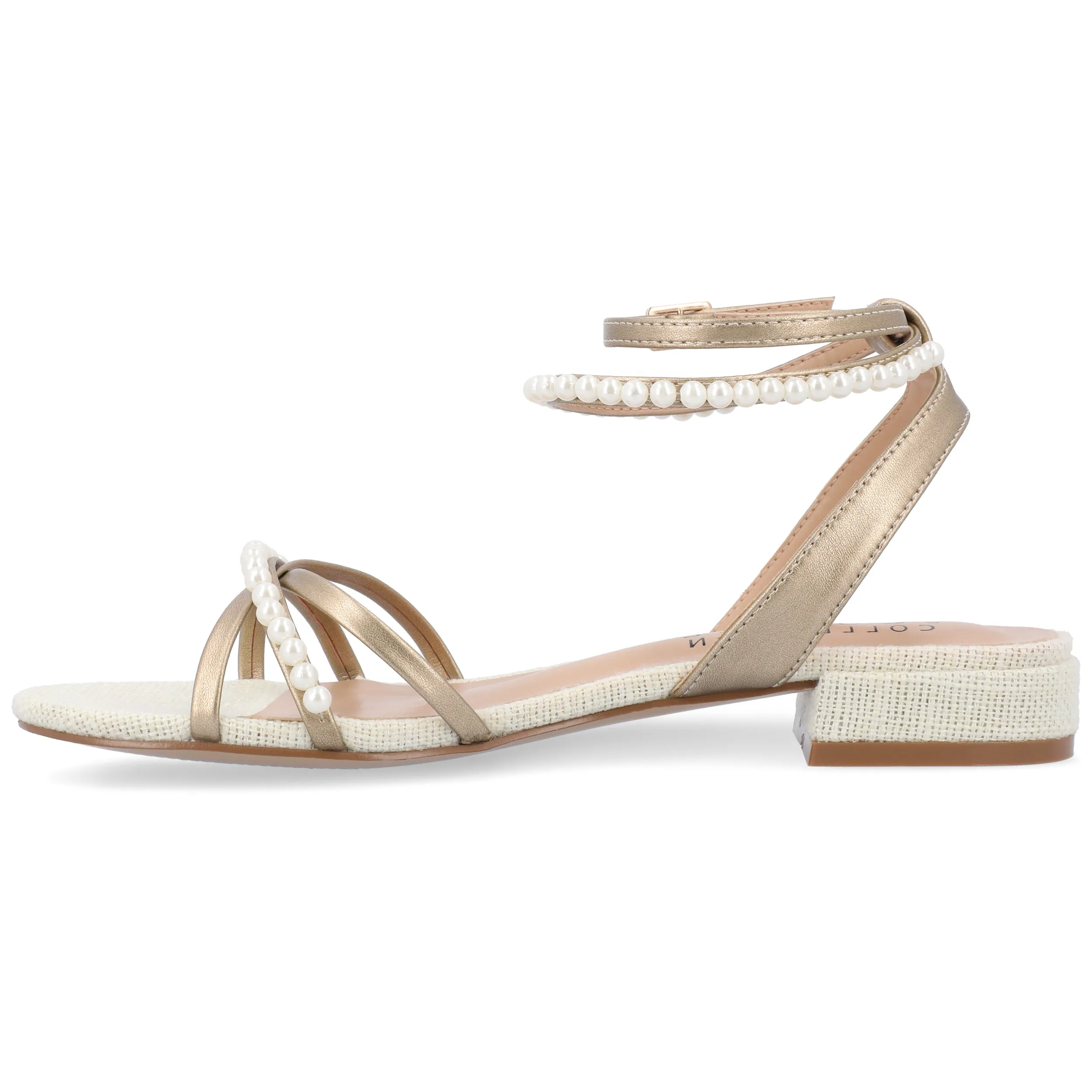 TULSI STRAPPY LOW BLOCK HEELS IN FAUX LEATHER sold by Journee Collection product image thumbnail 5