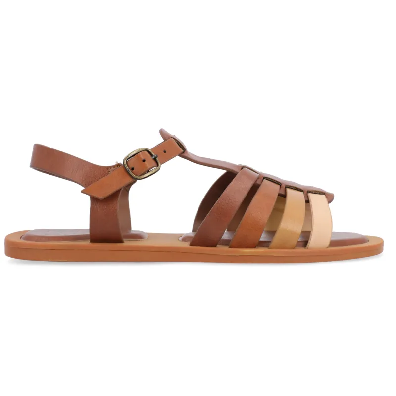 BENICIA FISHERMAN SANDALS IN FAUX LEATHER sold by Journee Collection
