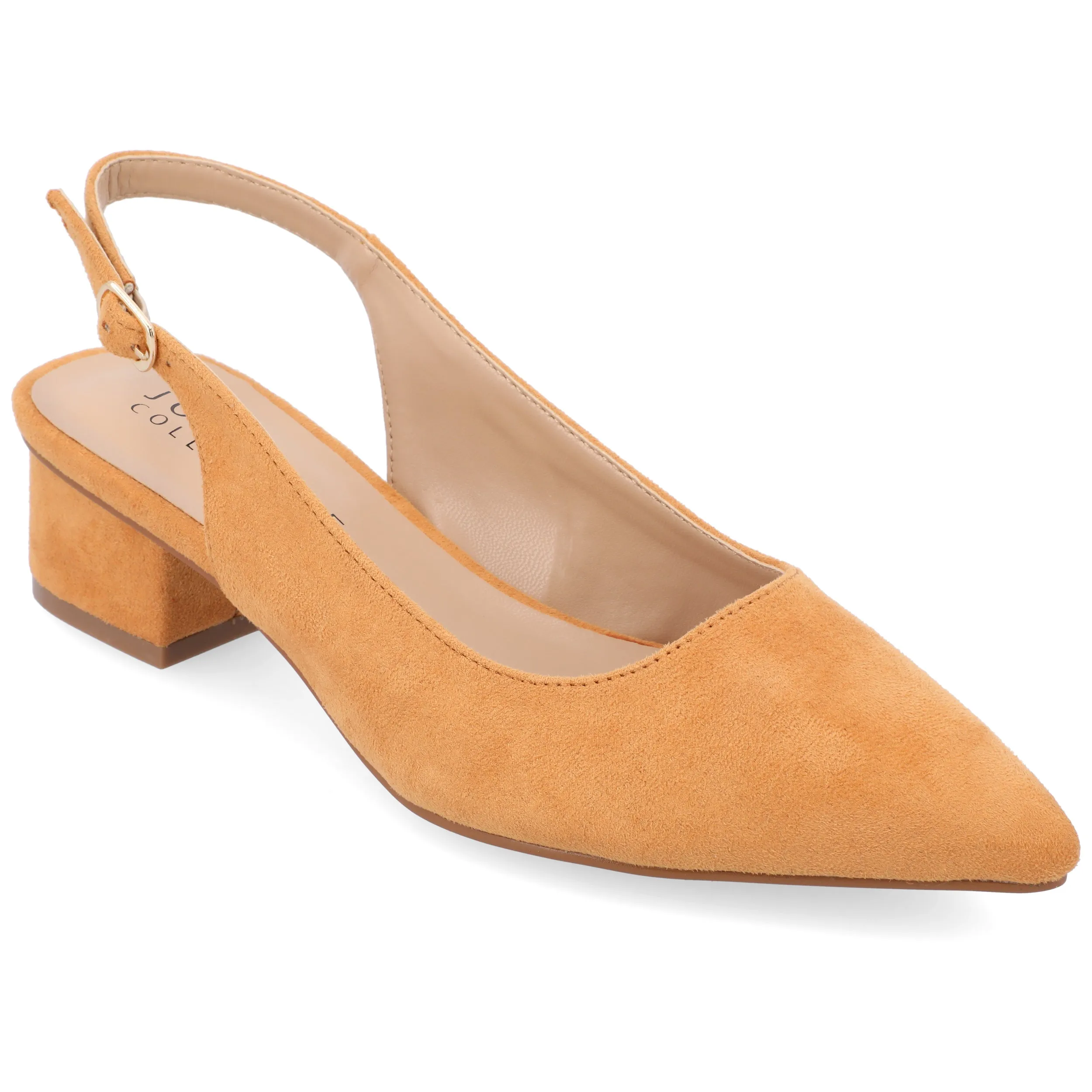SYLVIA LOW BLOCK PUMP HEELS IN FAUX SUEDE sold by Journee Collection product image thumbnail 4