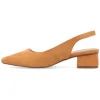 SYLVIA LOW BLOCK PUMP HEELS IN FAUX SUEDE sold by Journee Collection