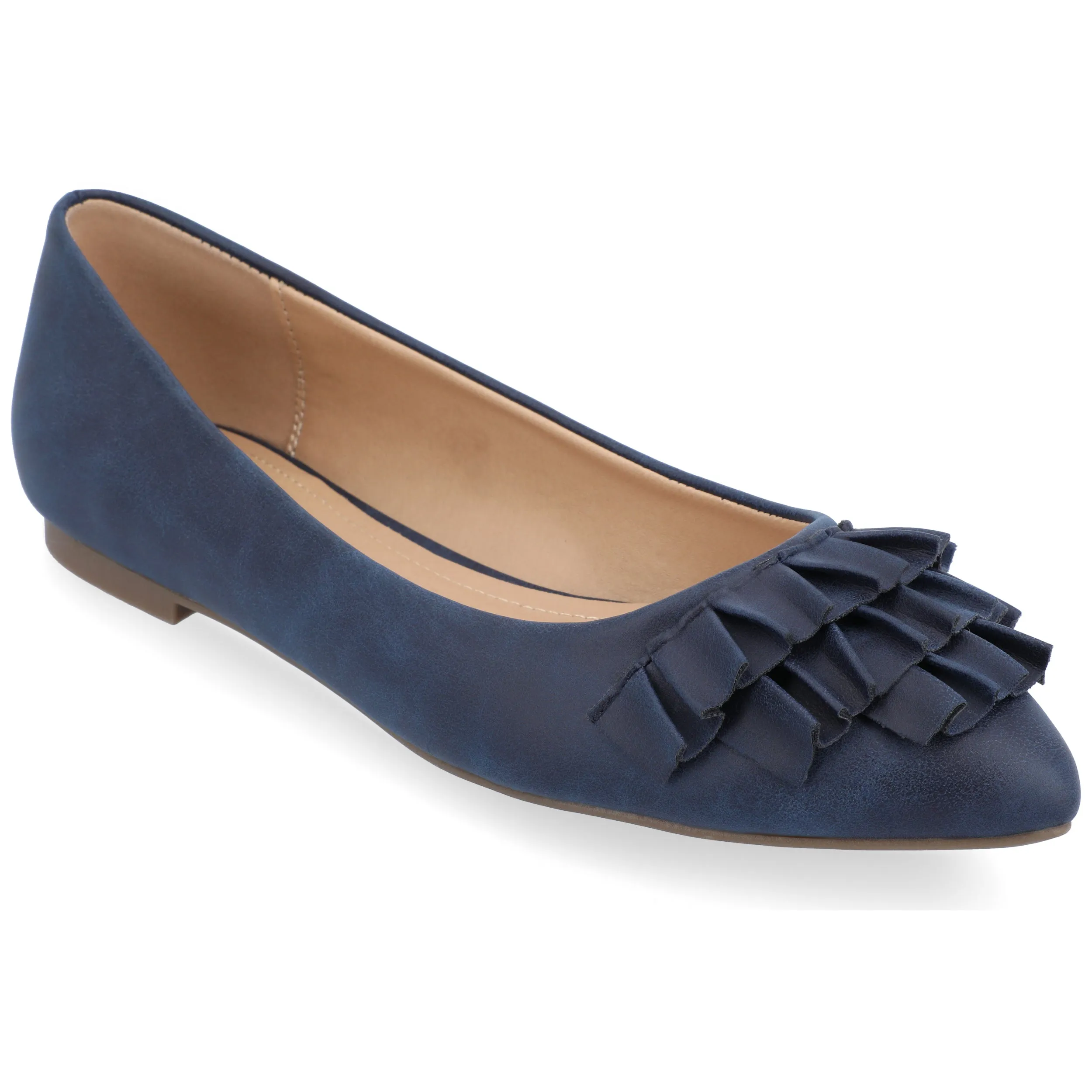 JUDY RUFFLED BALLET FLATS IN WIDE sold by Journee Collection product image thumbnail 3