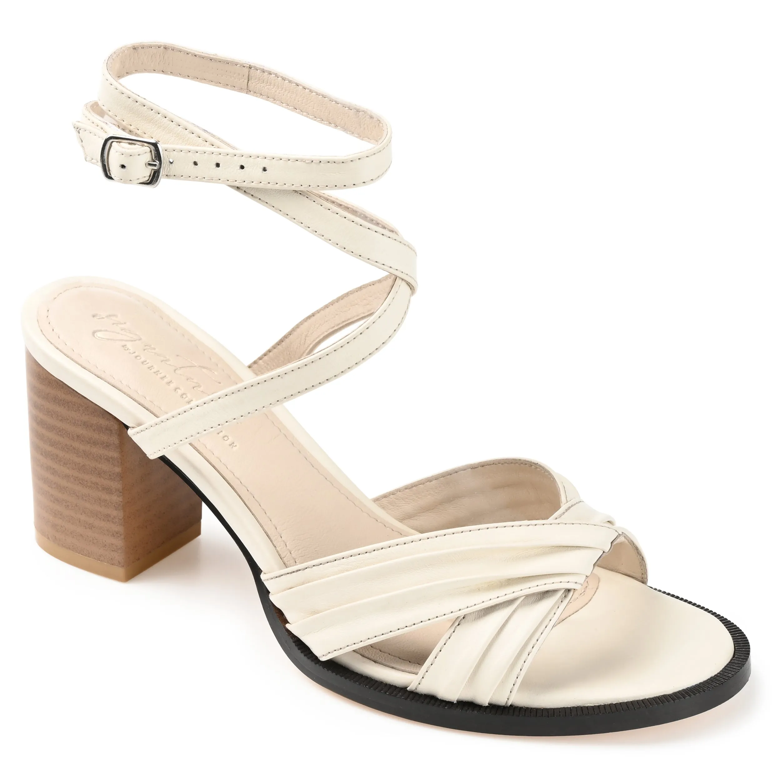 FREEDA STRAPPY HEELED SANDALS IN LEATHER sold by Journee Collection product image thumbnail 4