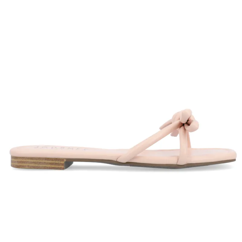 SOMA SLIDE SANDALS IN FAUX LEATHER sold by Journee Collection