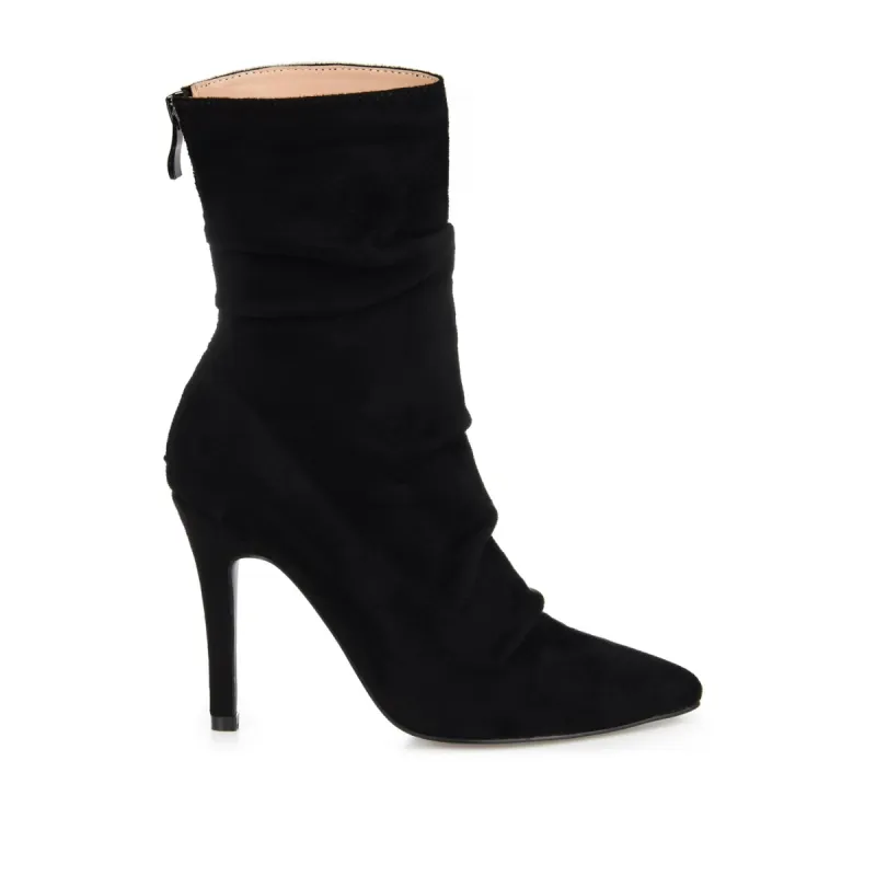 MARKIE STILETTO HEELED BOOTIES IN FAUX SUEDE sold by Journee Collection