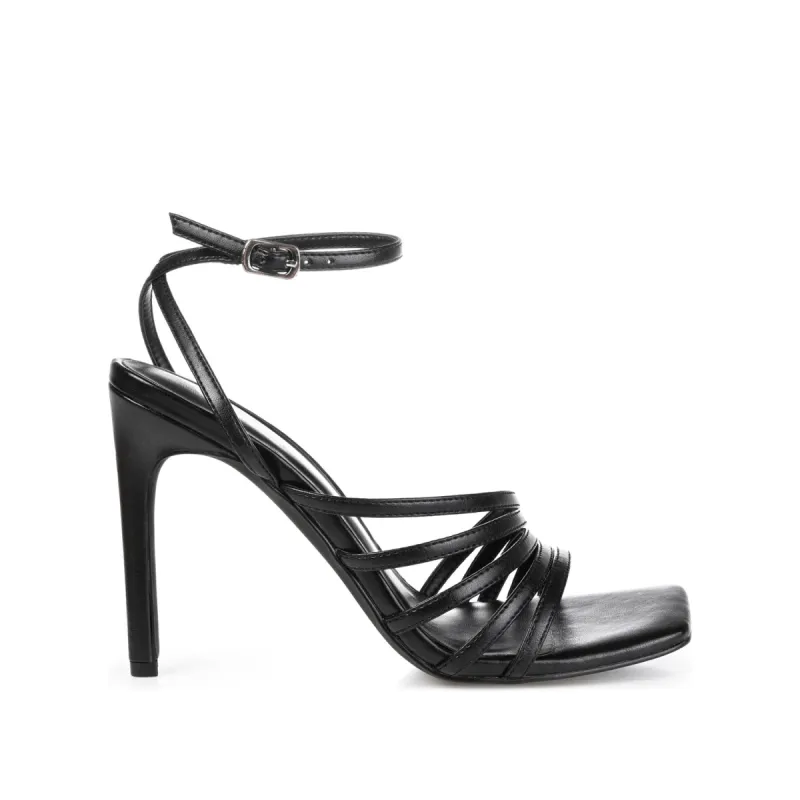 LOUELLA STILETTO SANDALS IN FAUX LEATHER sold by Journee Collection