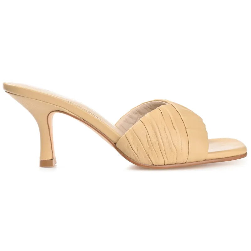 JULIETTE STILETTO HEEL MULES IN LEATHER sold by Journee Collection