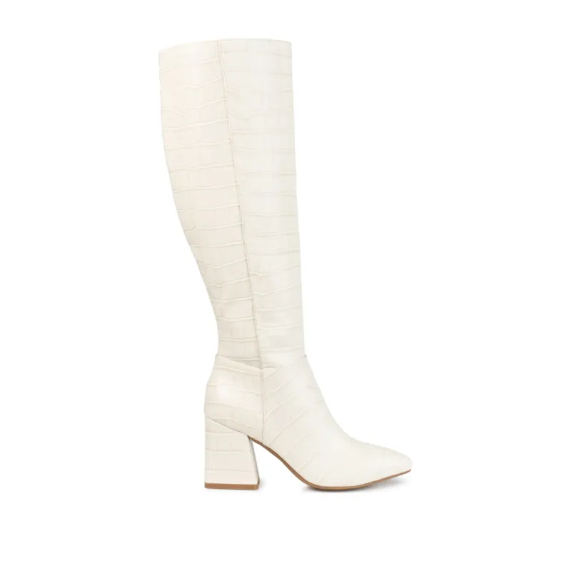 LANDREE KNEE-HIGH BOOTS IN X-WIDE CALF sold by Journee Collection
