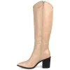 DARIA COWGIRL BOOTS IN X-WIDE CALF sold by Journee Collection