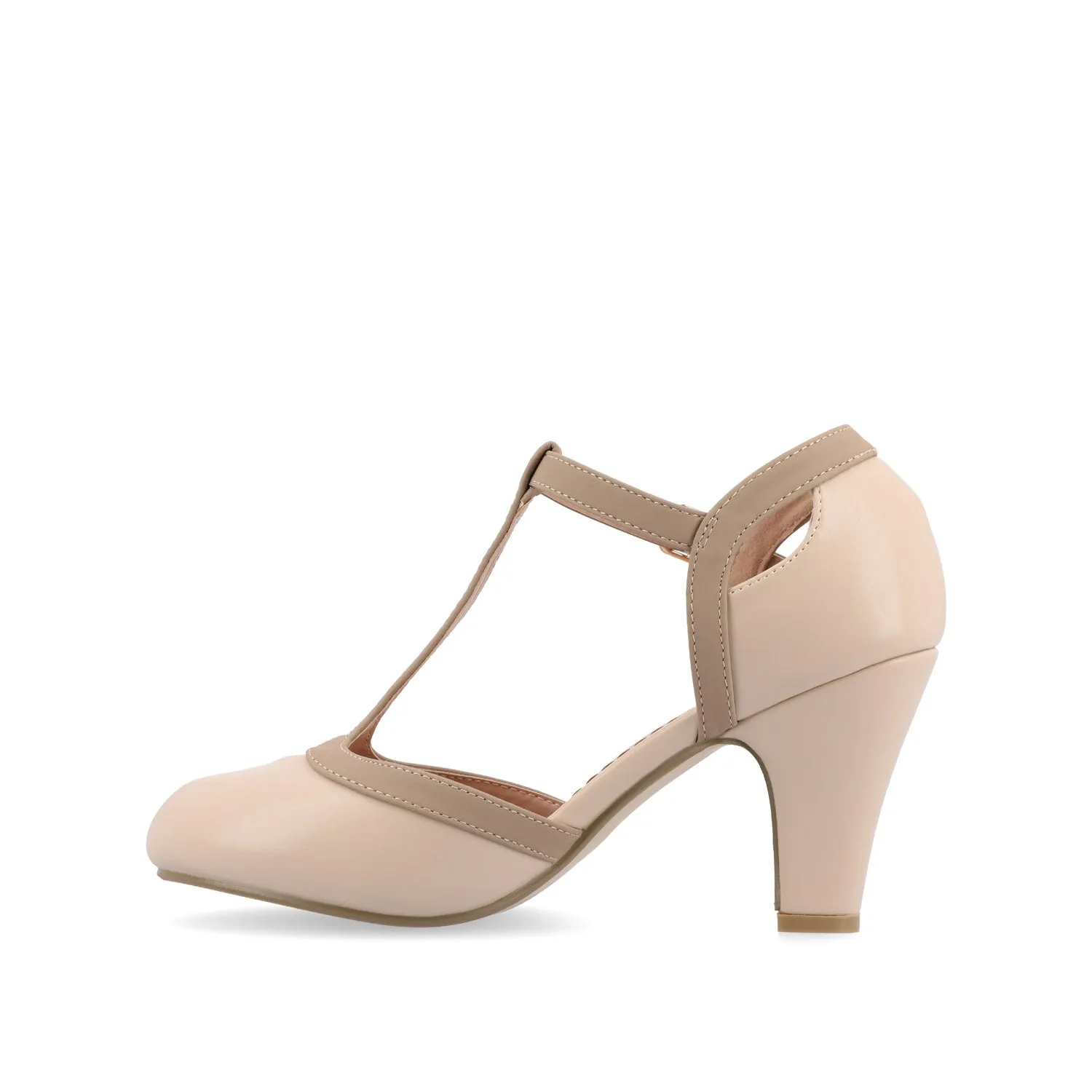 OLINA T-STRAP PUMP HEELS IN VEGAN LEATHER sold by Journee Collection product image thumbnail 4