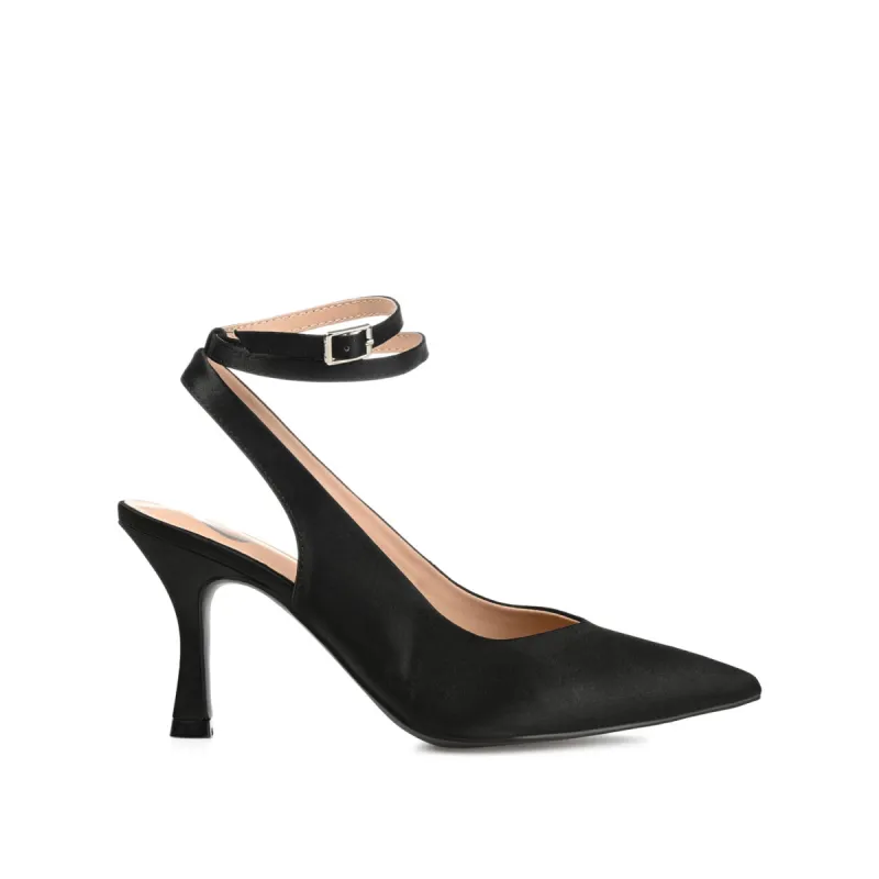 MARCELLA STILETTO PUMP HEELS IN SATIN sold by Journee Collection