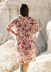 Women's Avalon Duster in Fall Floral sold by Joyfolie