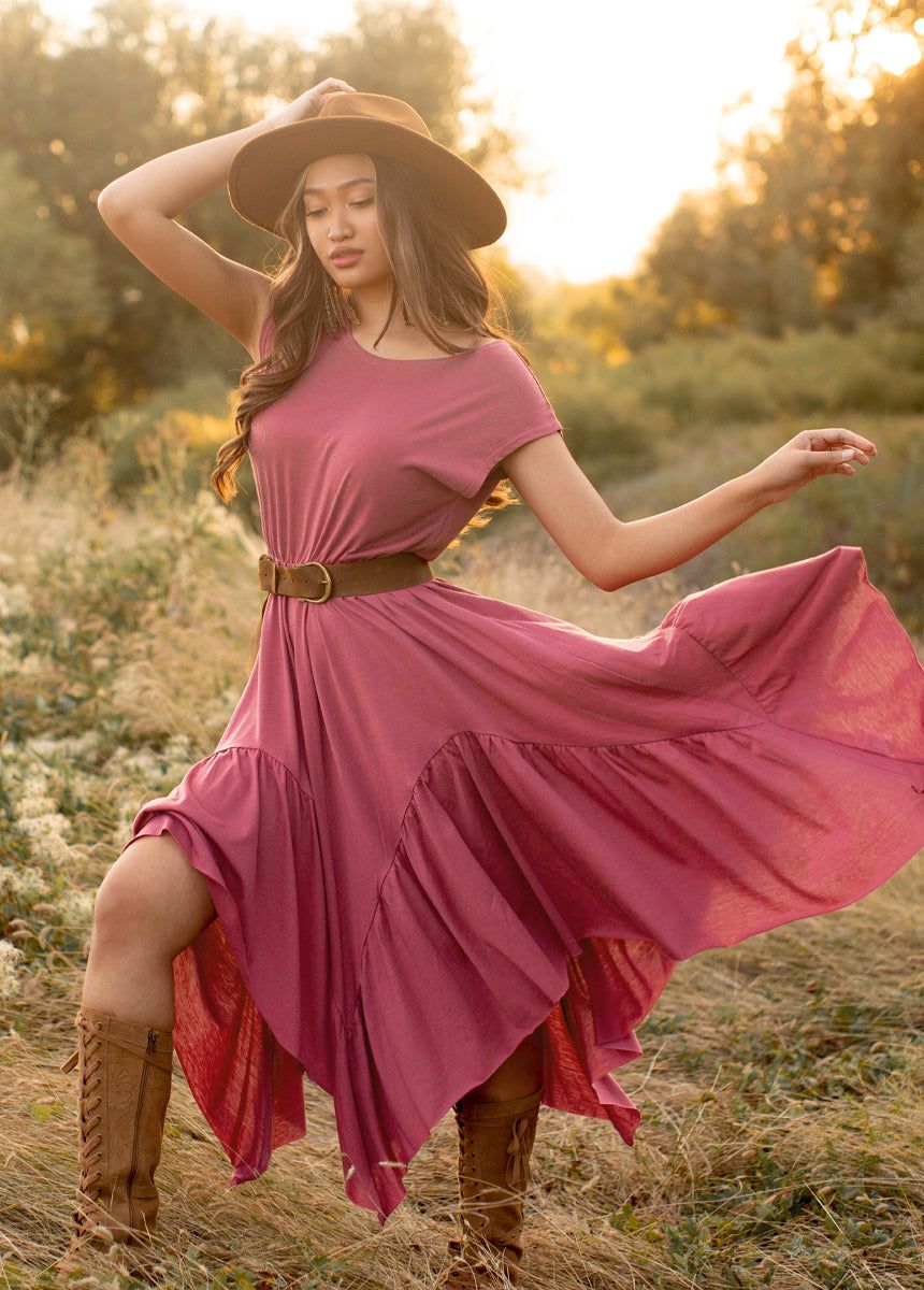 Pilar Dress in Mesa Rose sold by Joyfolie product image thumbnail 5