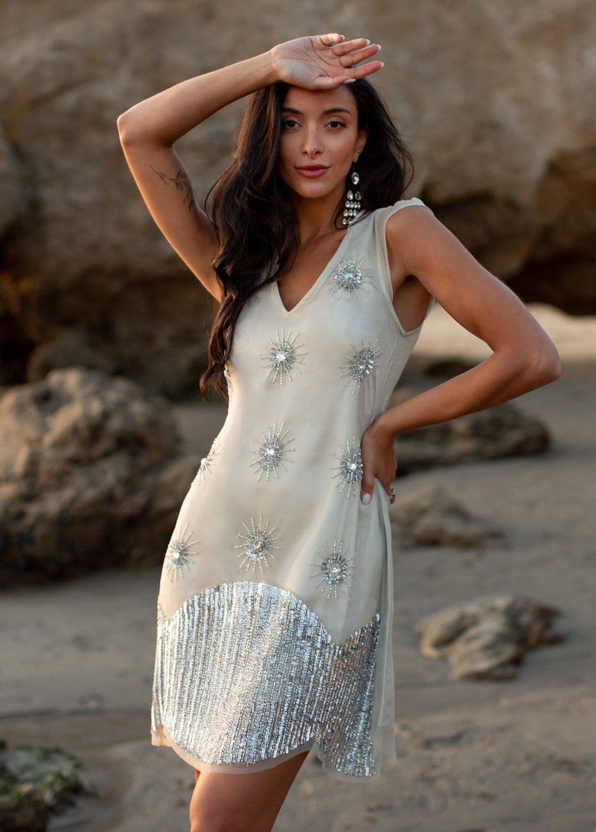 Lavinia Dress in Silver sold by Joyfolie product image thumbnail 3