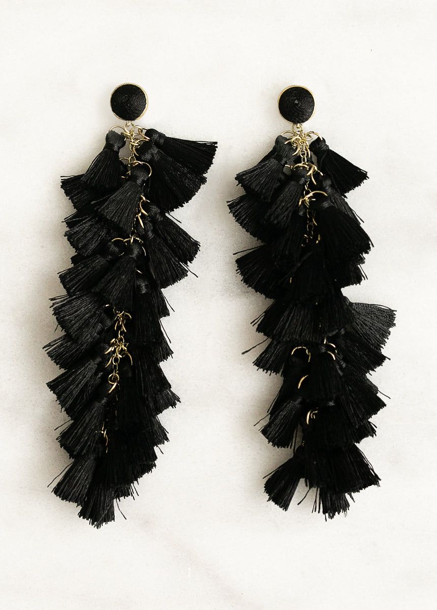 Barcelona Earrings in Black sold by Joyfolie product image thumbnail 2