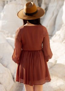 Ani Dress in Rust sold by Joyfolie