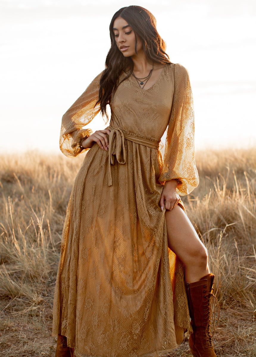 Haley Dress in Bistre sold by Joyfolie product image thumbnail 5