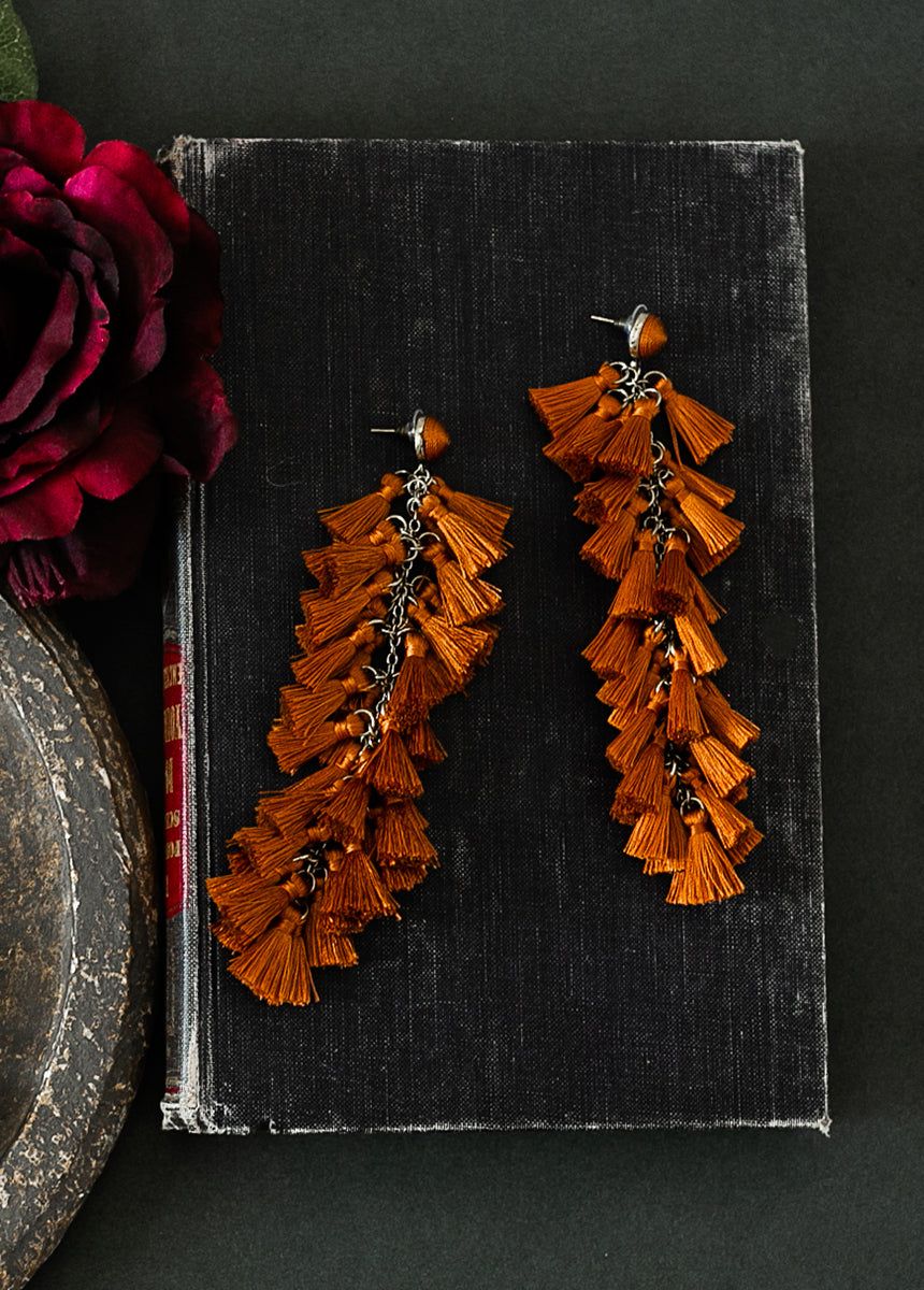Barcelona Earrings in Rust sold by Joyfolie product image thumbnail 2
