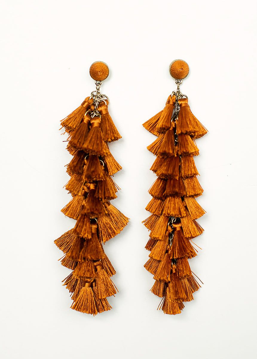 Barcelona Earrings in Rust sold by Joyfolie product image thumbnail 3
