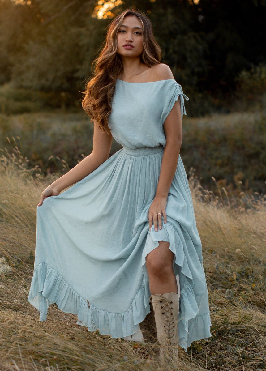 Gia Dress in Sky Blue sold by Joyfolie product image thumbnail 2