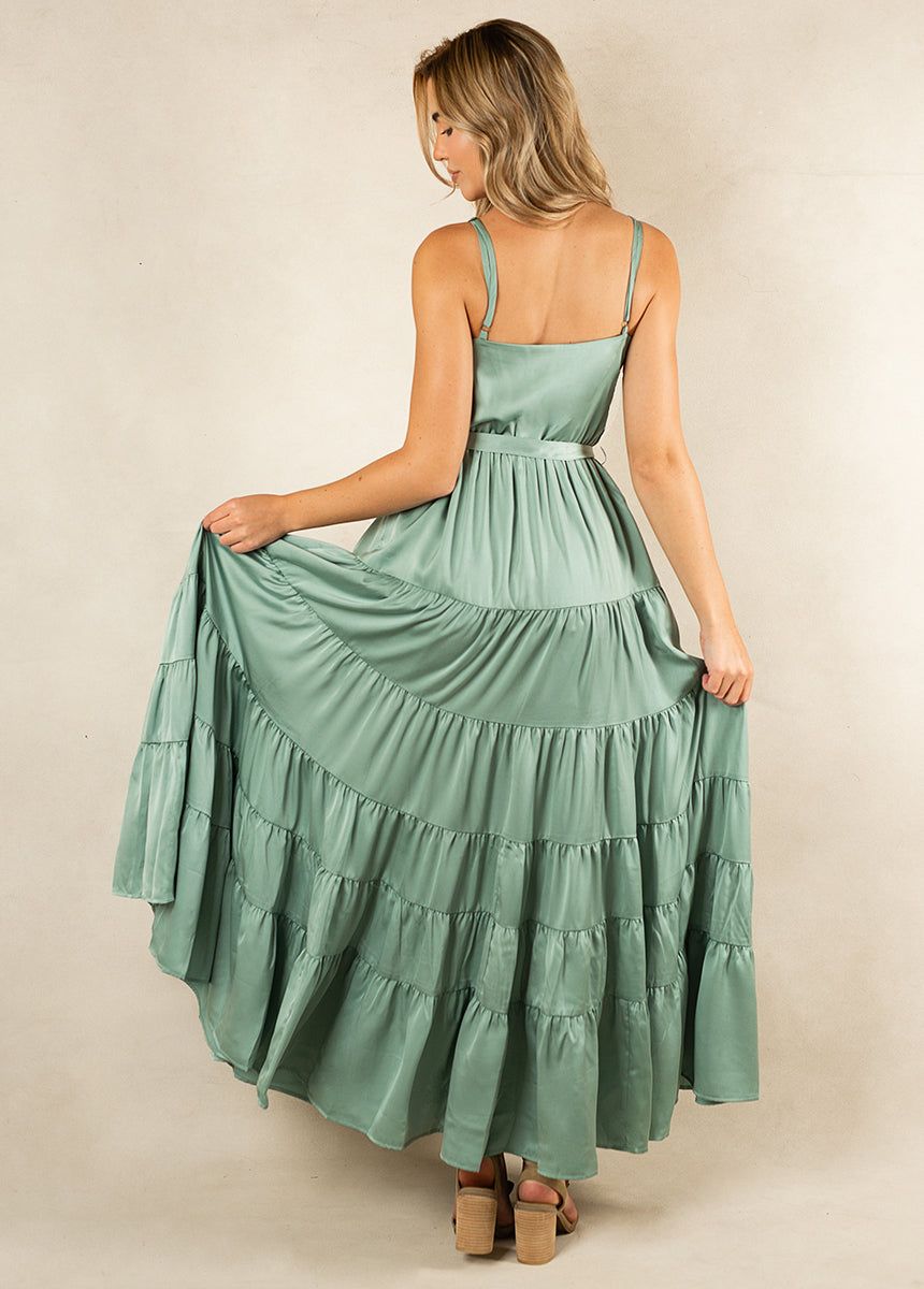 Zayla Bridesmaid Dress in Seaglass sold by Joyfolie product image thumbnail 3