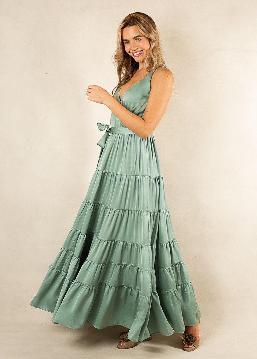 Zayla Bridesmaid Dress in Seaglass sold by Joyfolie product image thumbnail 2