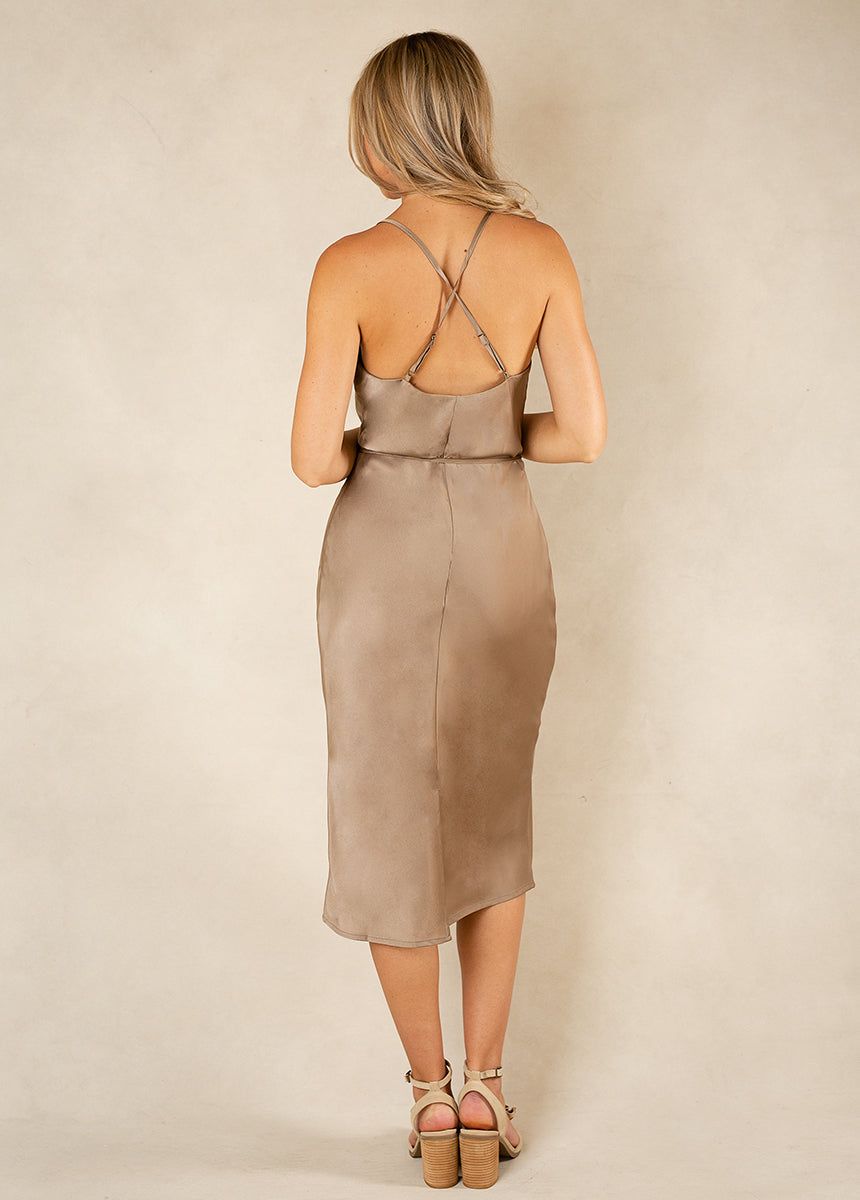 Amanda Bridesmaid Dress in Taupe sold by Joyfolie product image thumbnail 2