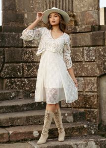 Moira Jacket in Cream sold by Joyfolie