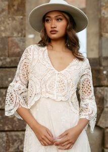 Moira Jacket in Cream sold by Joyfolie